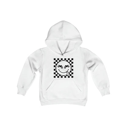 Race Flag Smile Face -Youth Hooded Sweatshirt