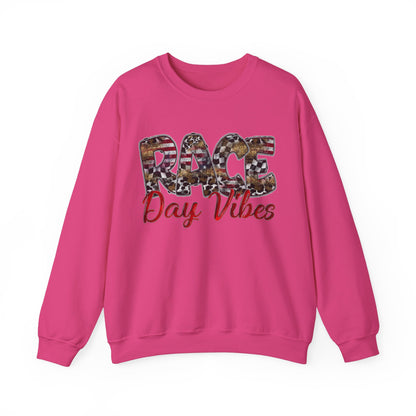 Race Day Vibes Wild American- Adult Crewneck Sweatshirt