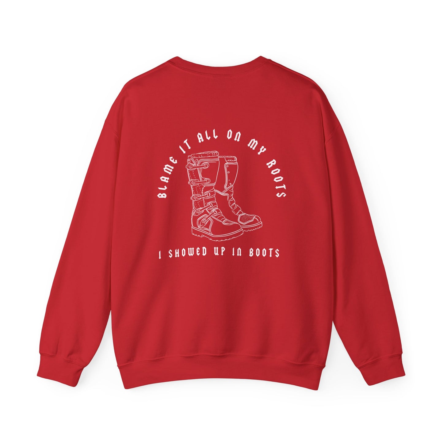 Blame It All On My Roots White Font- Adult Crewneck Sweatshirt