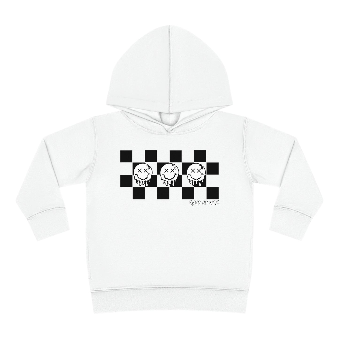 Checkered Smiley's- Toddler Hooded Sweatshirt