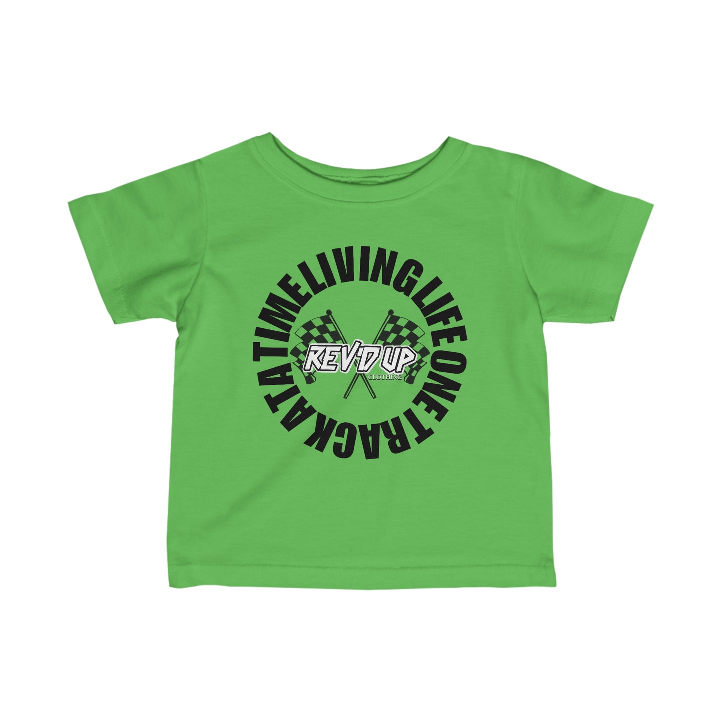 Living Life One Track At A Time Black Rev'd Up Clothing - Infant T-shirt