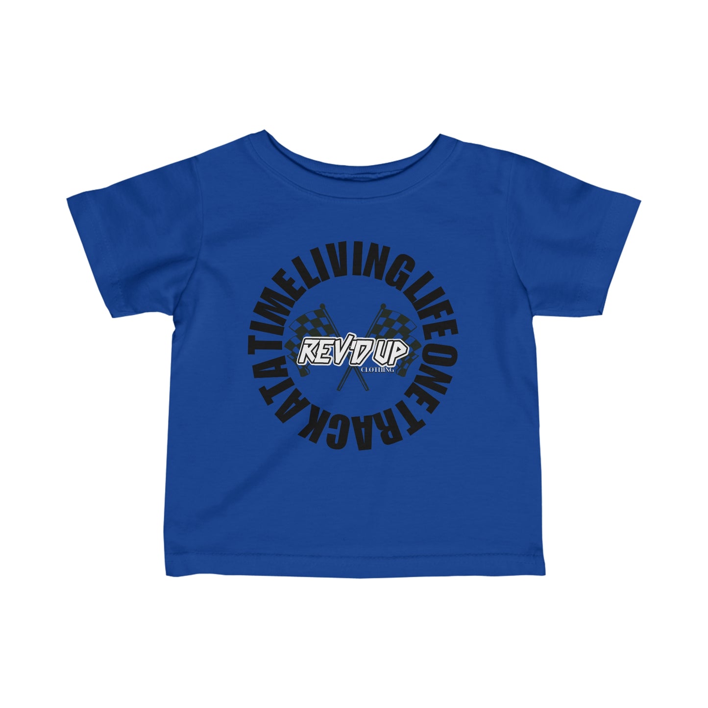 Living Life One Track At A Time Black Rev'd Up Clothing - Infant T-shirt