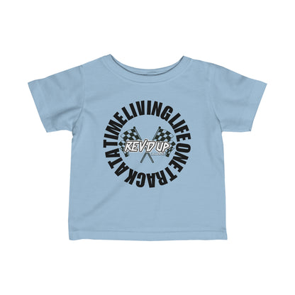 Living Life One Track At A Time Black Rev'd Up Clothing - Infant T-shirt