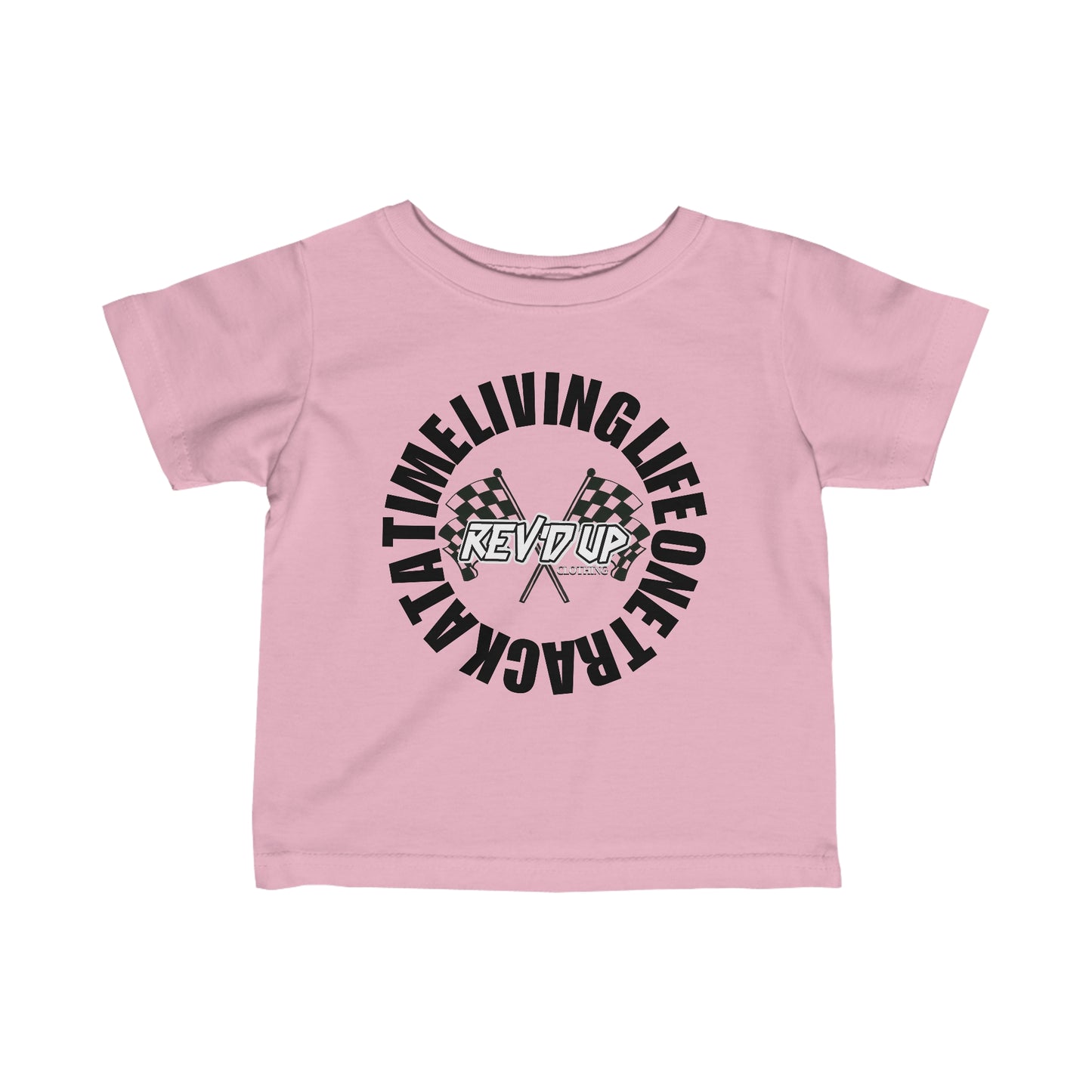 Living Life One Track At A Time Black Rev'd Up Clothing - Infant T-shirt