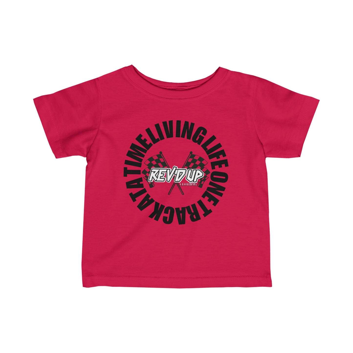 Living Life One Track At A Time Black Rev'd Up Clothing - Infant T-shirt