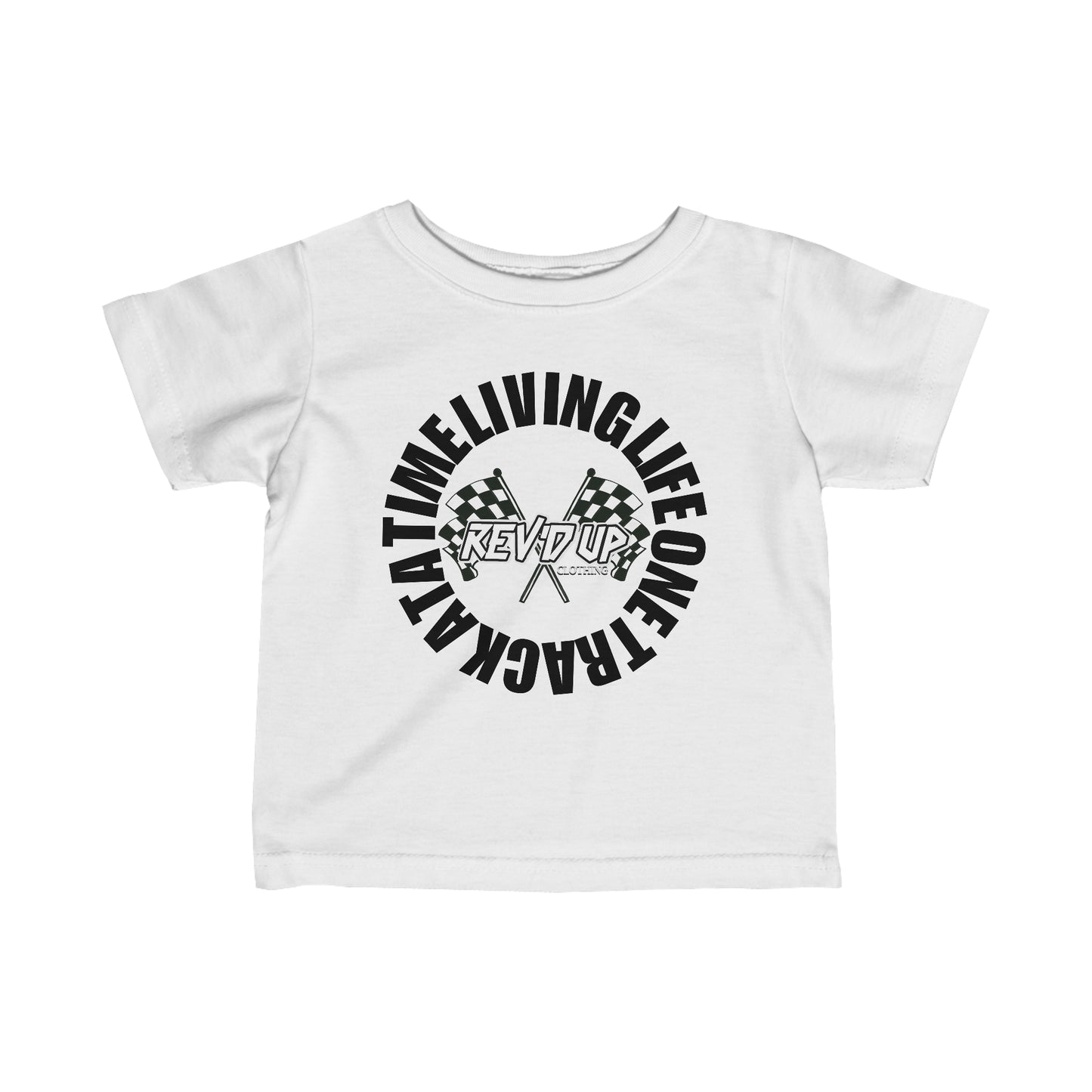 Living Life One Track At A Time Black Rev'd Up Clothing - Infant T-shirt