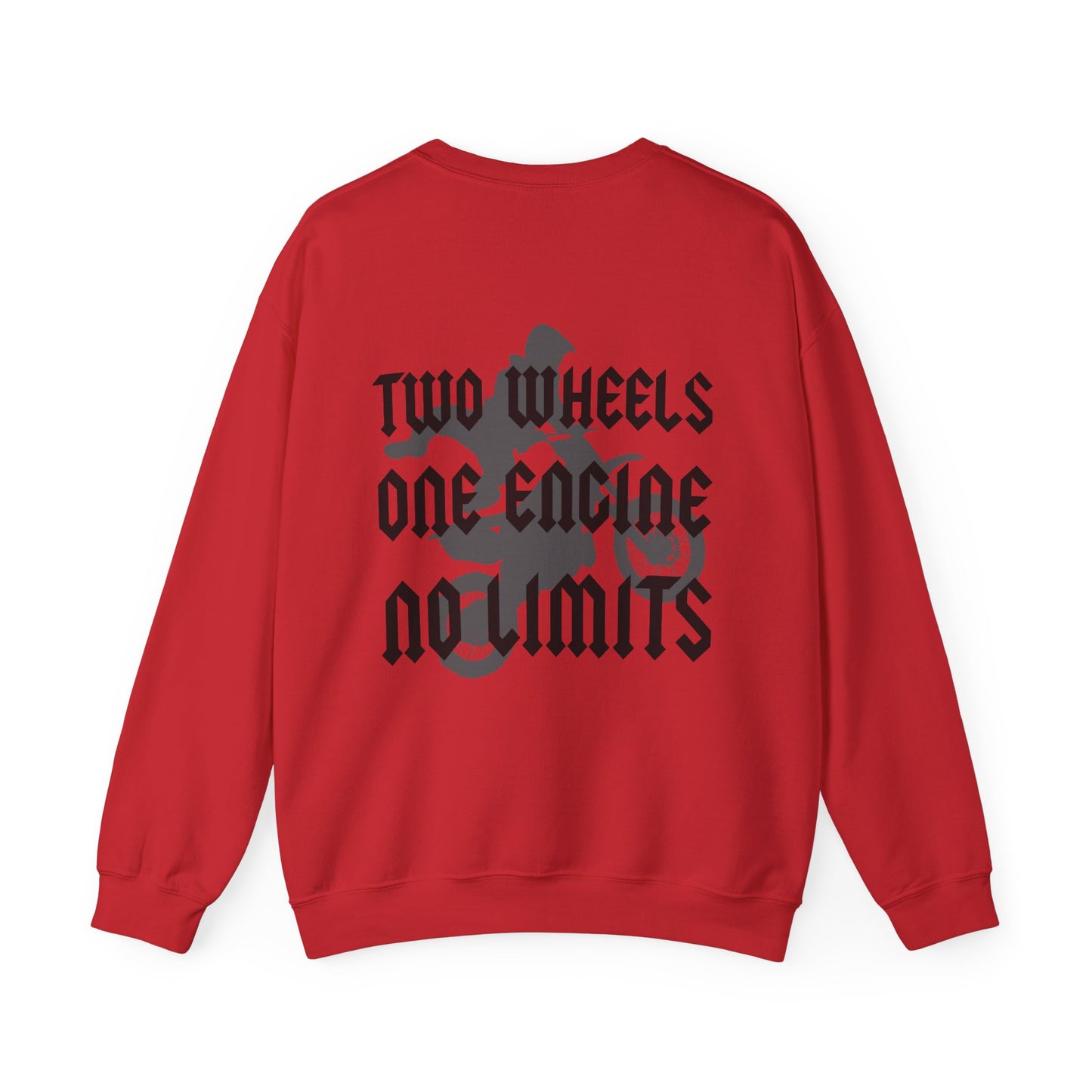 Two Wheels No Limits- Adult Crewneck Sweatshirt
