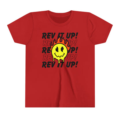 Rev It Up Flame Smiley -Youth T-Shirt