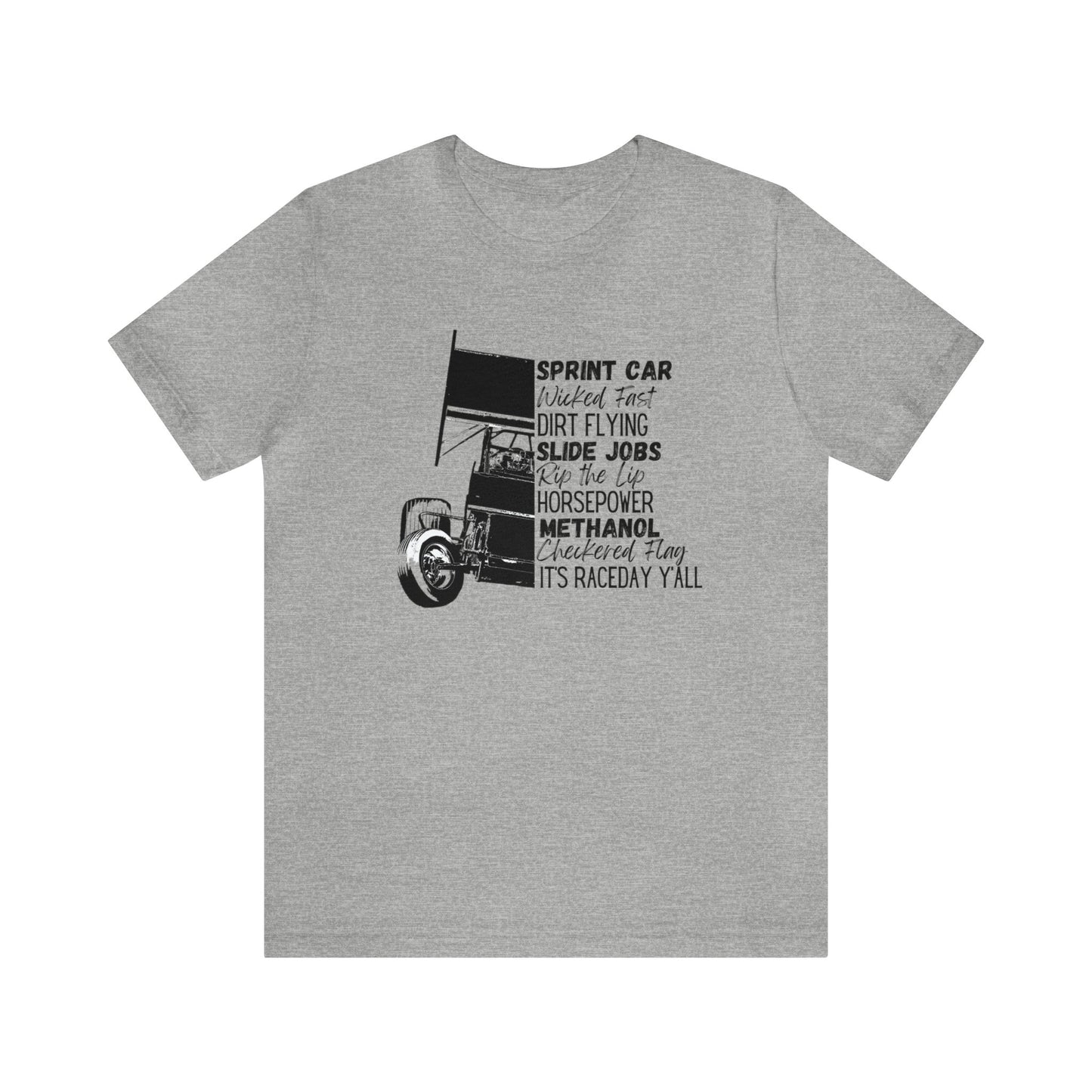 Race Day Sprint Car- Adult T-Shirt