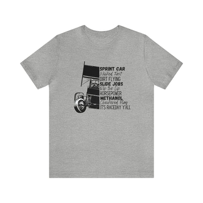 Race Day Sprint Car- Adult T-Shirt