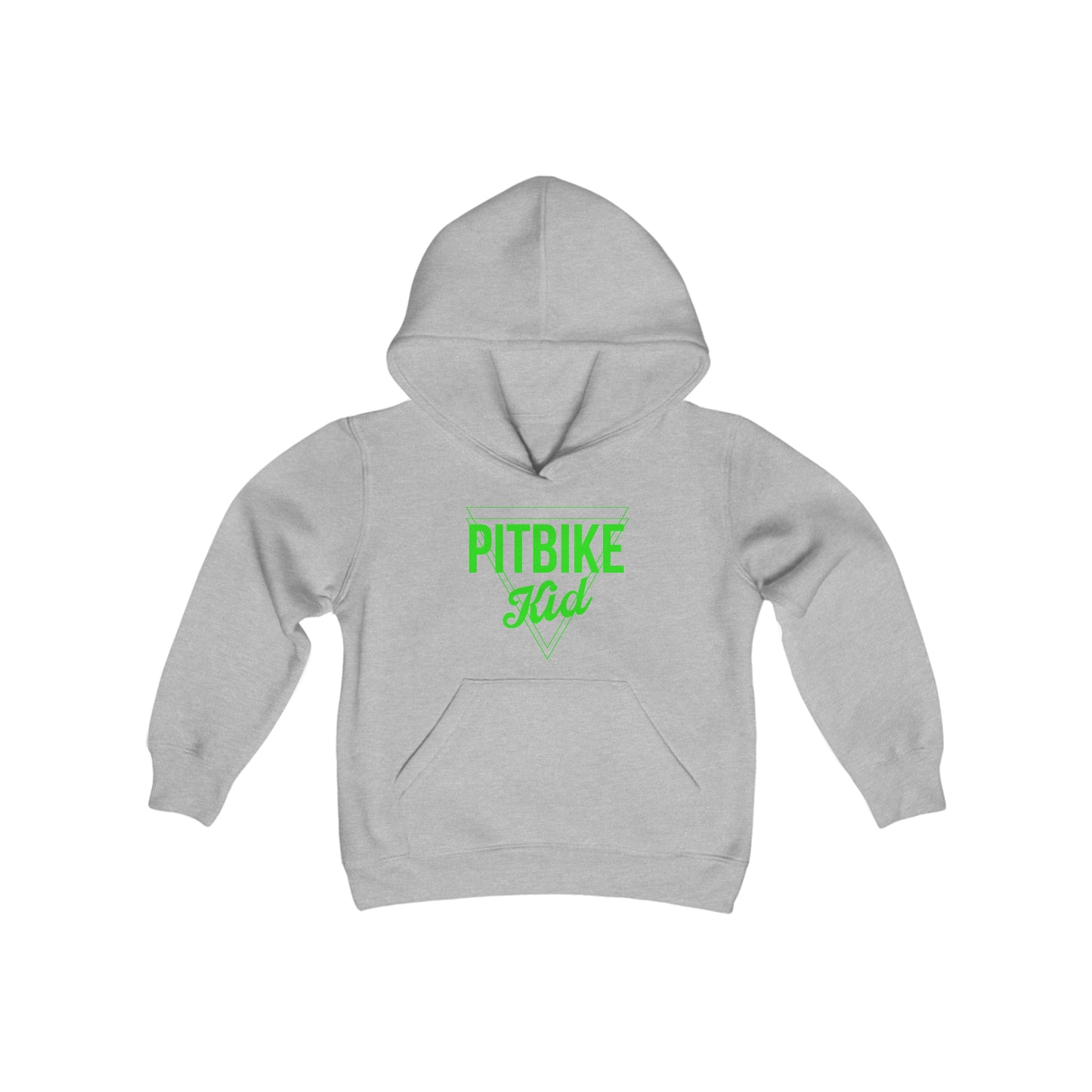 Pit Bike Kid Green -Youth Hooded Sweatshirt