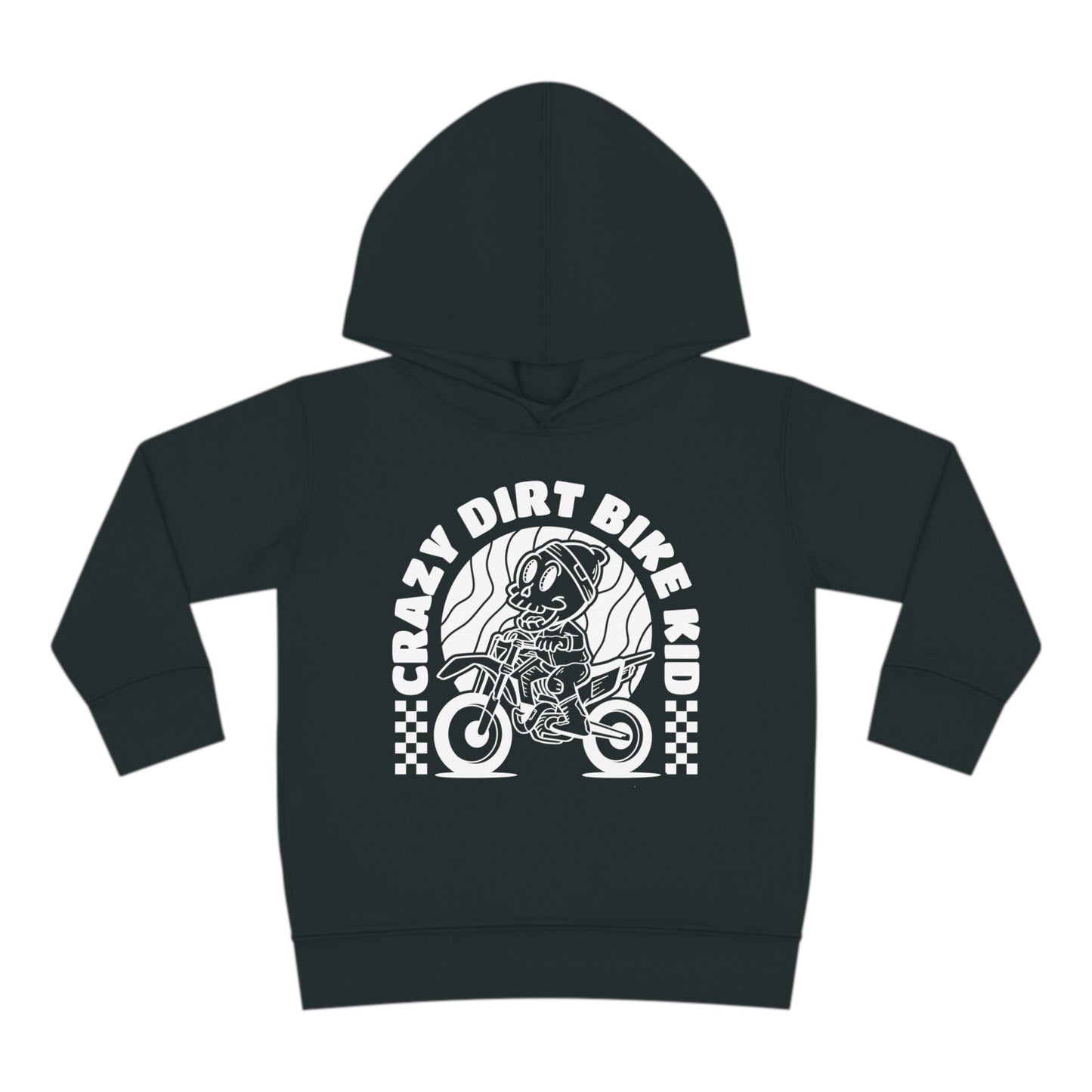 Crazy Dirt Bike Kid- Toddler Hooded Sweatshirt