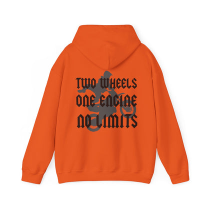 Two Wheels No Limits- Adult Hooded Sweatshirt