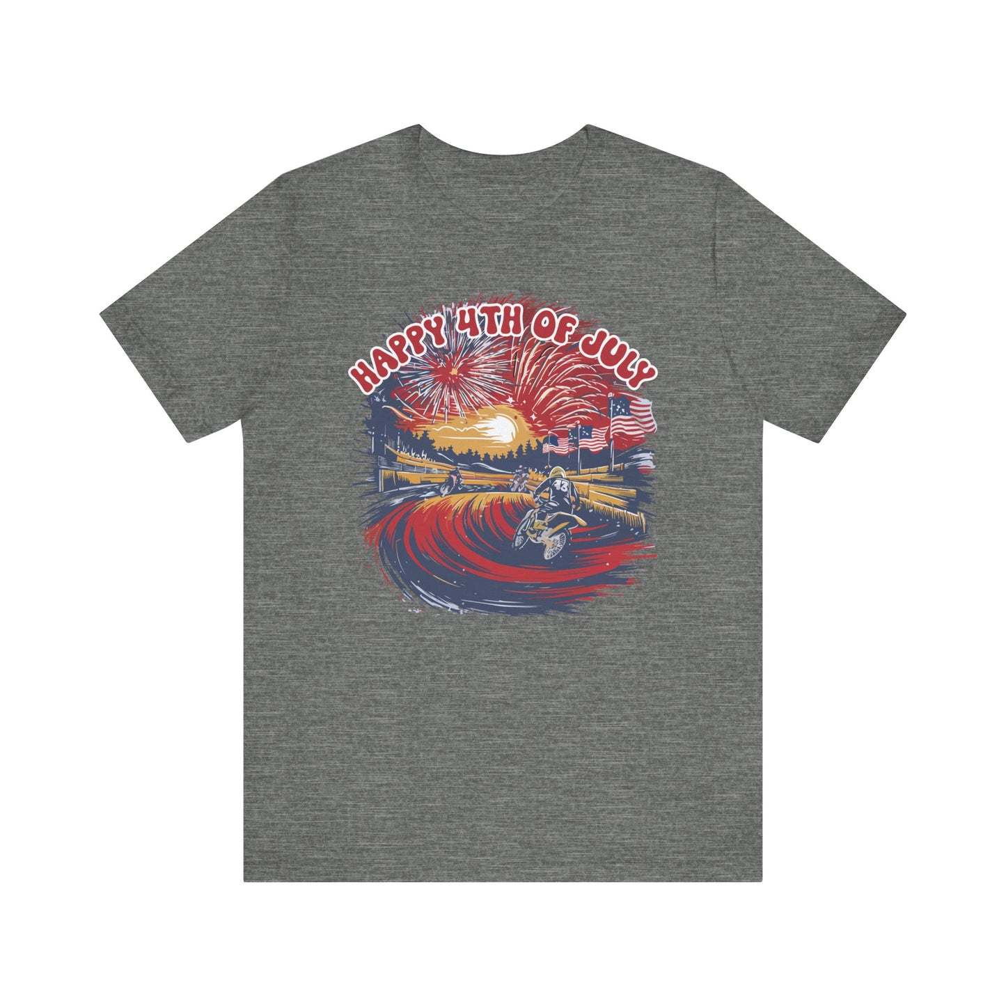 Fourth of July Motocross- Adult T-Shirt