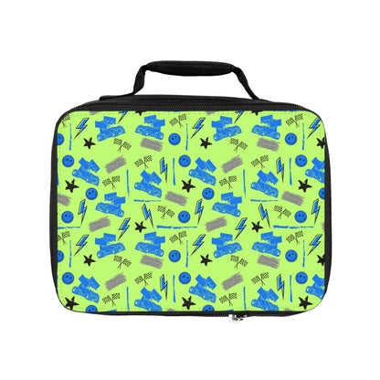 Winged Sprint Car -Green & Blue -Lunch Bag