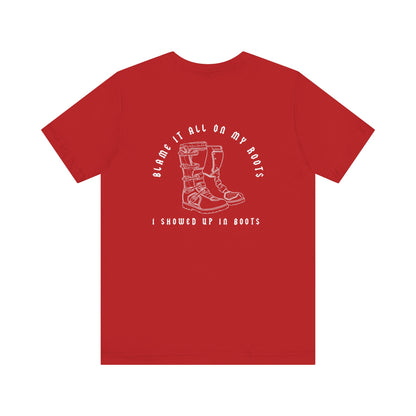 Blame It All On My Roots White Font- Adult T-Shirt