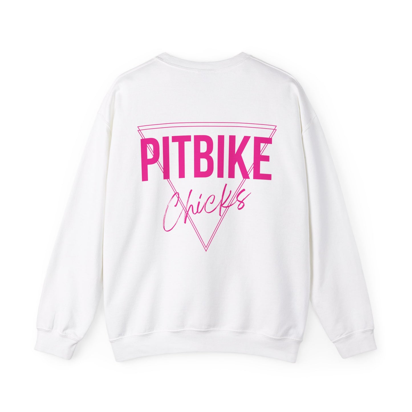 Pit Bike Chicks Pink- Adult Crewneck Sweatshirt
