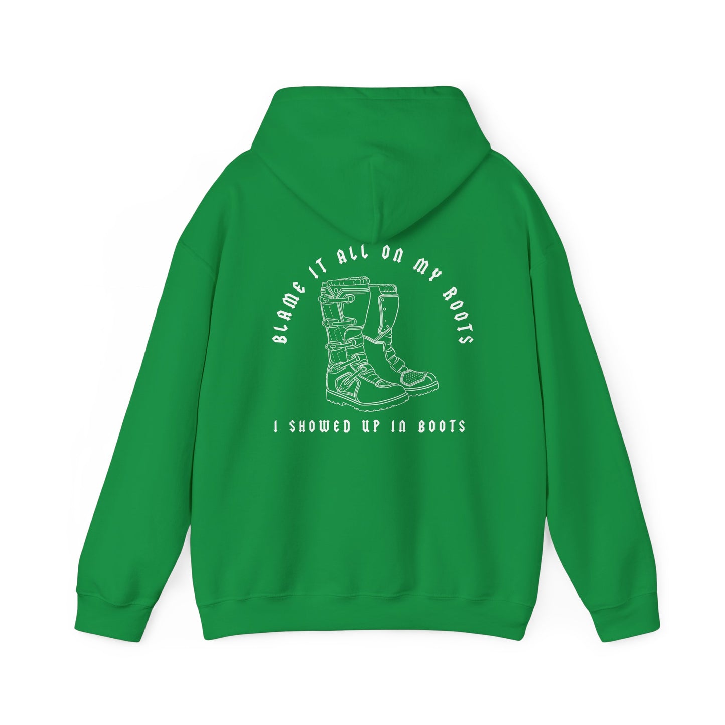 Blame It All On My Roots White Font- Adult Hooded Sweatshirt