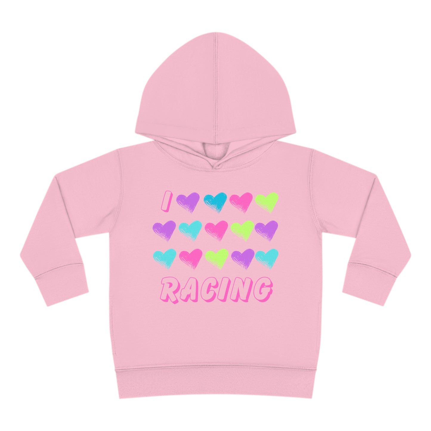 I Love Racing - Toddler Hooded Sweatshirt