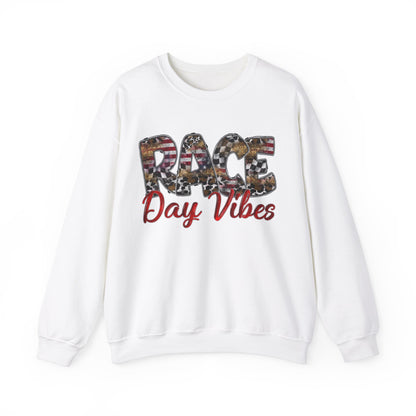 Race Day Vibes Wild American- Adult Crewneck Sweatshirt