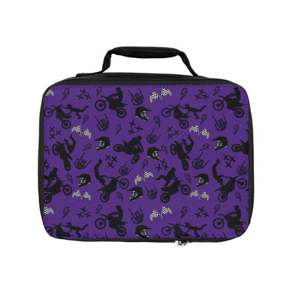 Moto Cross - Lunch Bag - Dark Purple