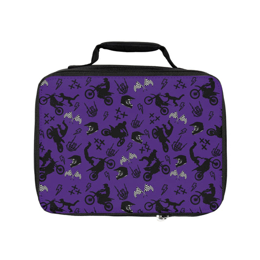Moto Cross - Lunch Bag - Dark Purple