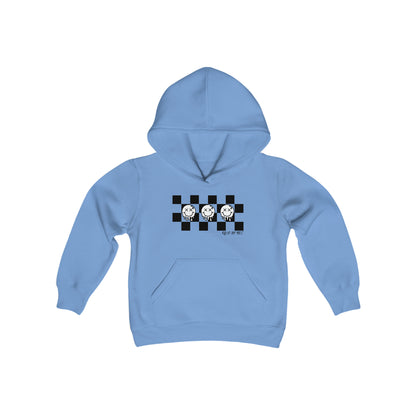 Checkered Smiley's- Youth Hooded Sweatshirt