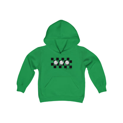Checkered Smiley's- Youth Hooded Sweatshirt