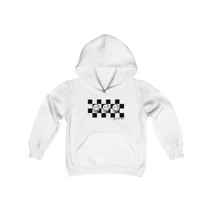 Checkered Smiley's- Youth Hooded Sweatshirt