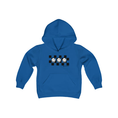 Checkered Smiley's- Youth Hooded Sweatshirt