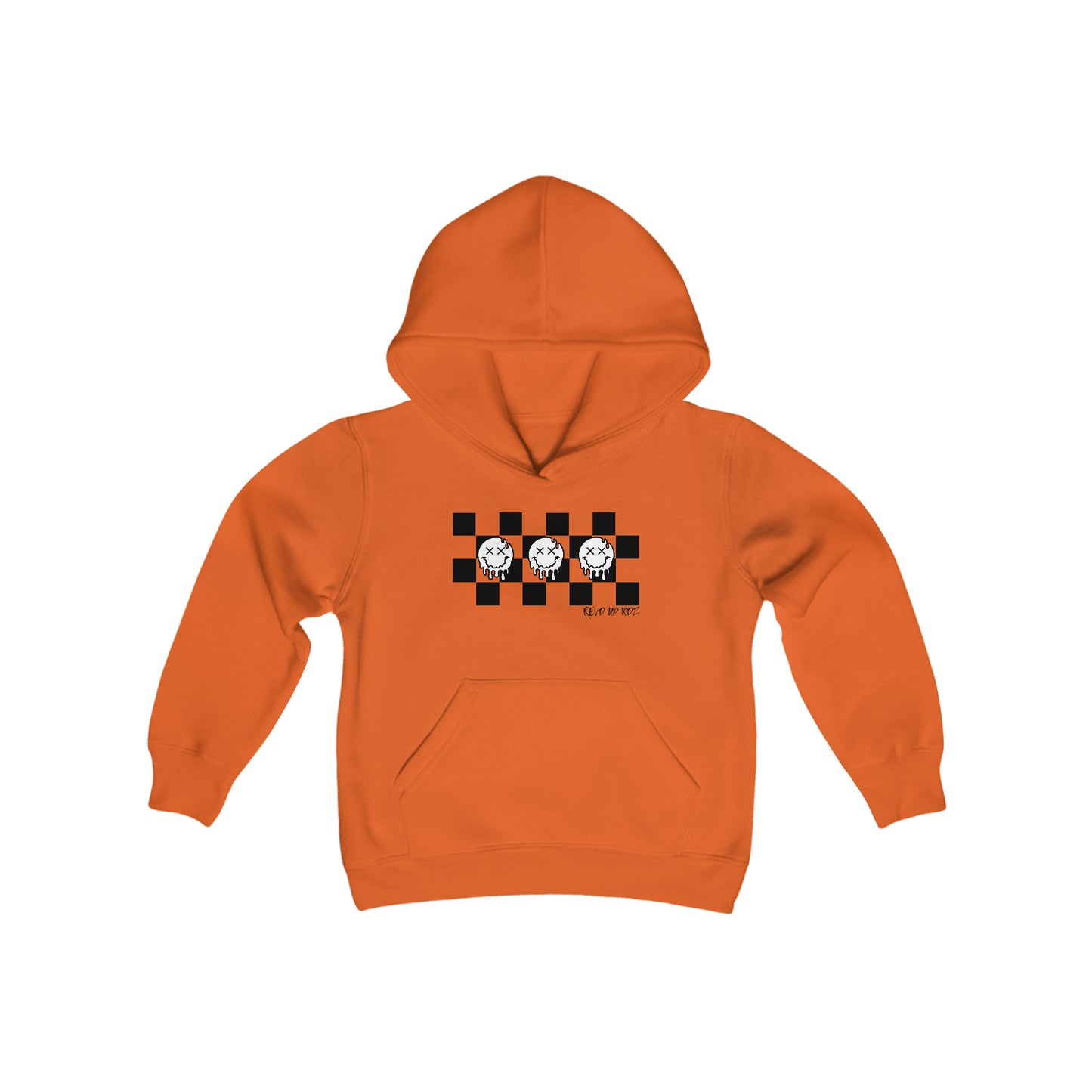 Checkered Smiley's- Youth Hooded Sweatshirt