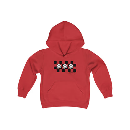 Checkered Smiley's- Youth Hooded Sweatshirt