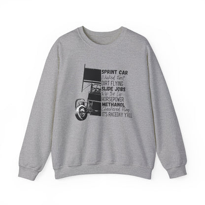 Race Day Sprint Car- Adult Crewneck Sweatshirt