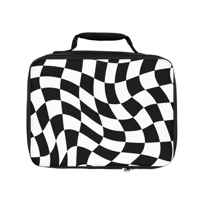 Black and White Checkered - Lunch Bag
