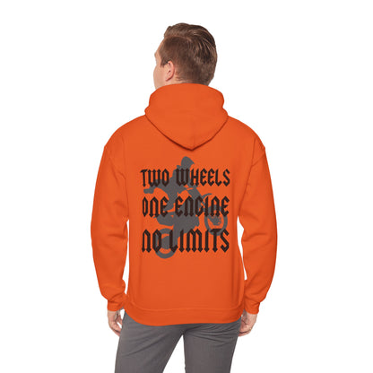 Two Wheels No Limits- Adult Hooded Sweatshirt