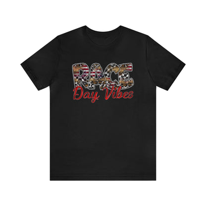 Race Day Vibes Wild American- Adult T-Shirt
