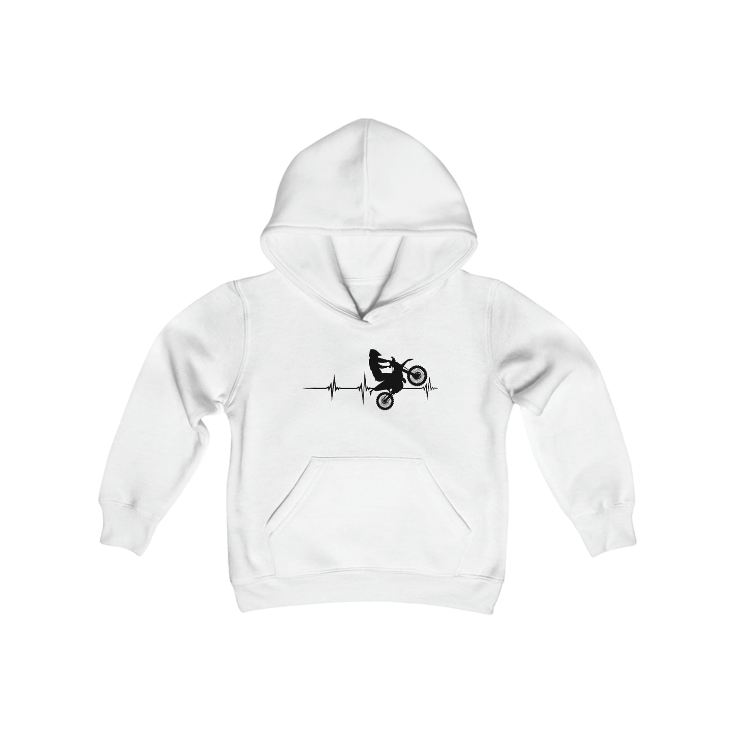 Heart Rate Moto- Youth Hooded Sweatshirt