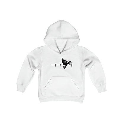 Heart Rate Moto- Youth Hooded Sweatshirt