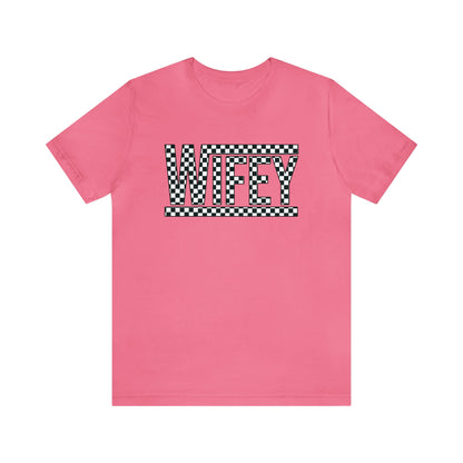 Checkered Wifey- Adult T-Shirt