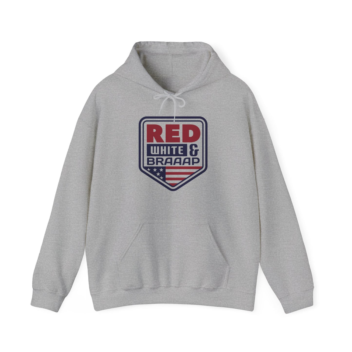 Red White and Braaap- Adult Hooded Sweatshirt