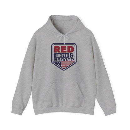 Red White and Braaap- Adult Hooded Sweatshirt