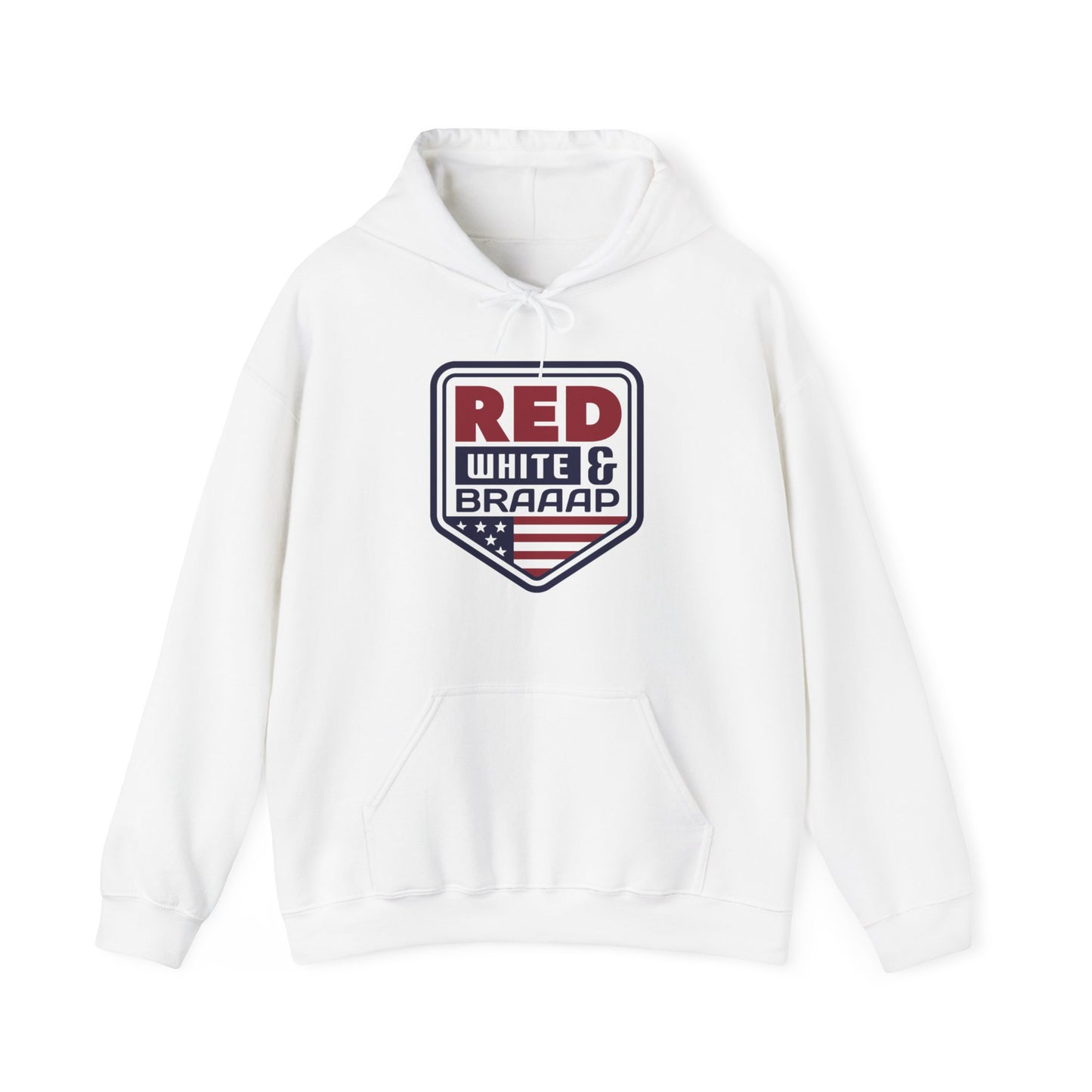 Red White and Braaap- Adult Hooded Sweatshirt