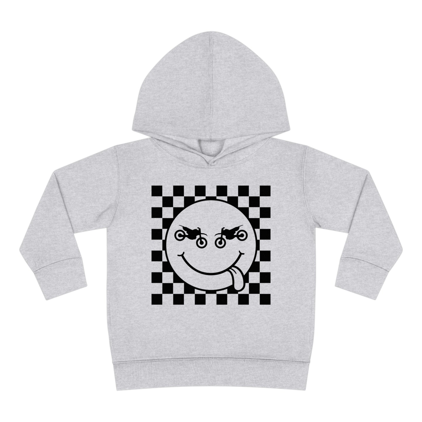 Race Flag Smile Face Toddler Hooded Sweatshirt