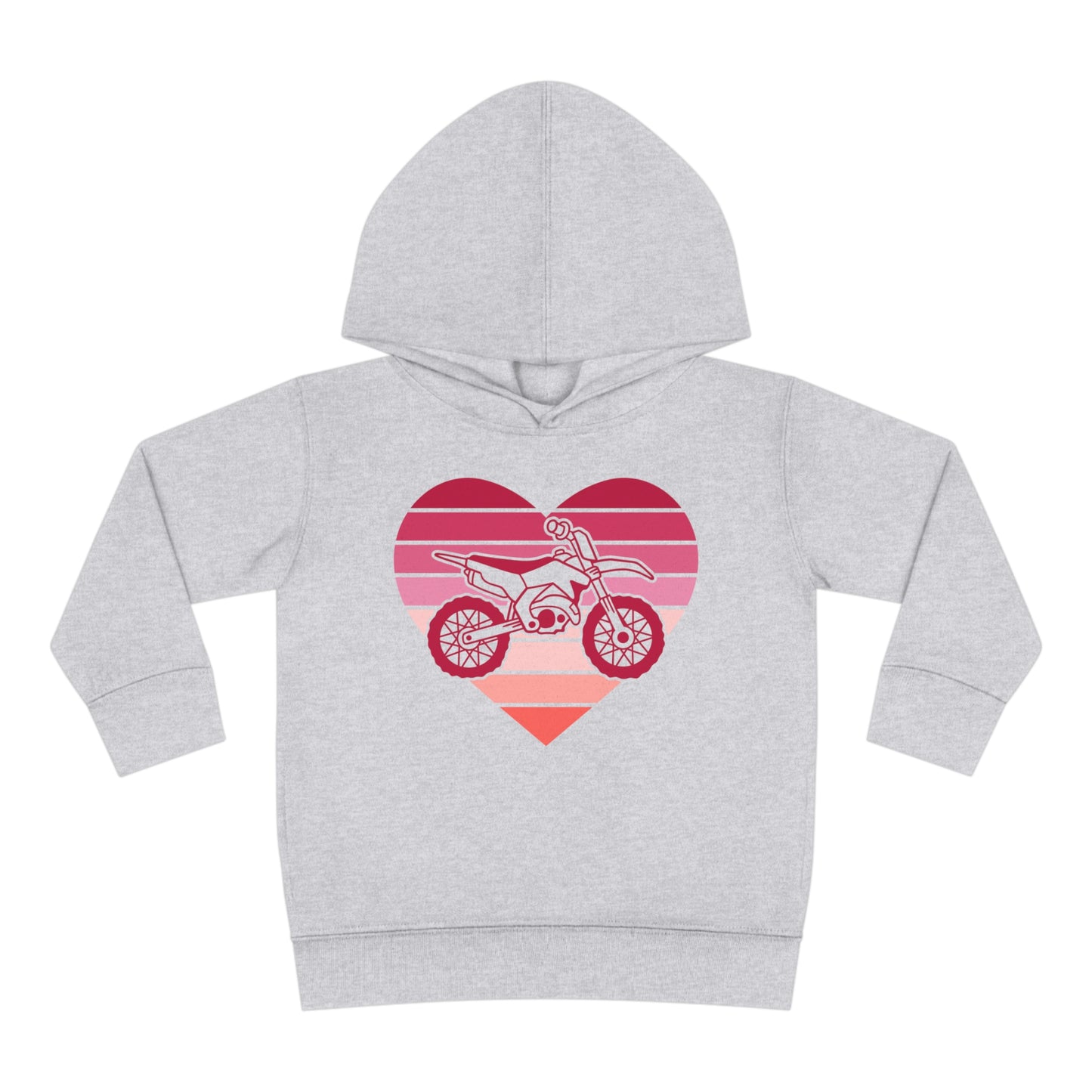 Heart Motorcycle - Toddler Hooded Sweatshirt