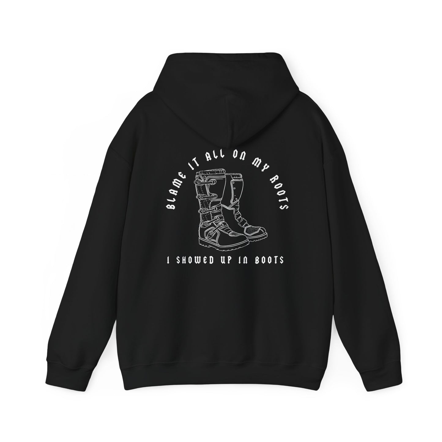 Blame It All On My Roots White Font- Adult Hooded Sweatshirt
