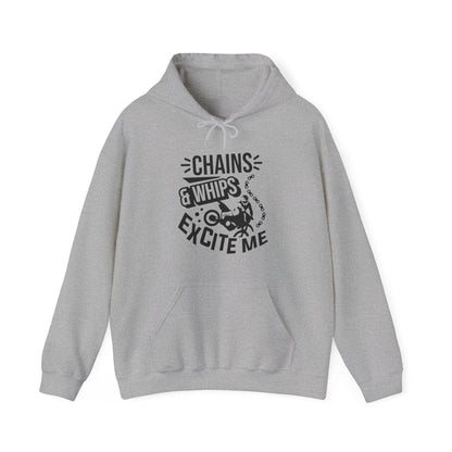 Chains and Whips Excite Me- Adult Hooded Sweatshirt
