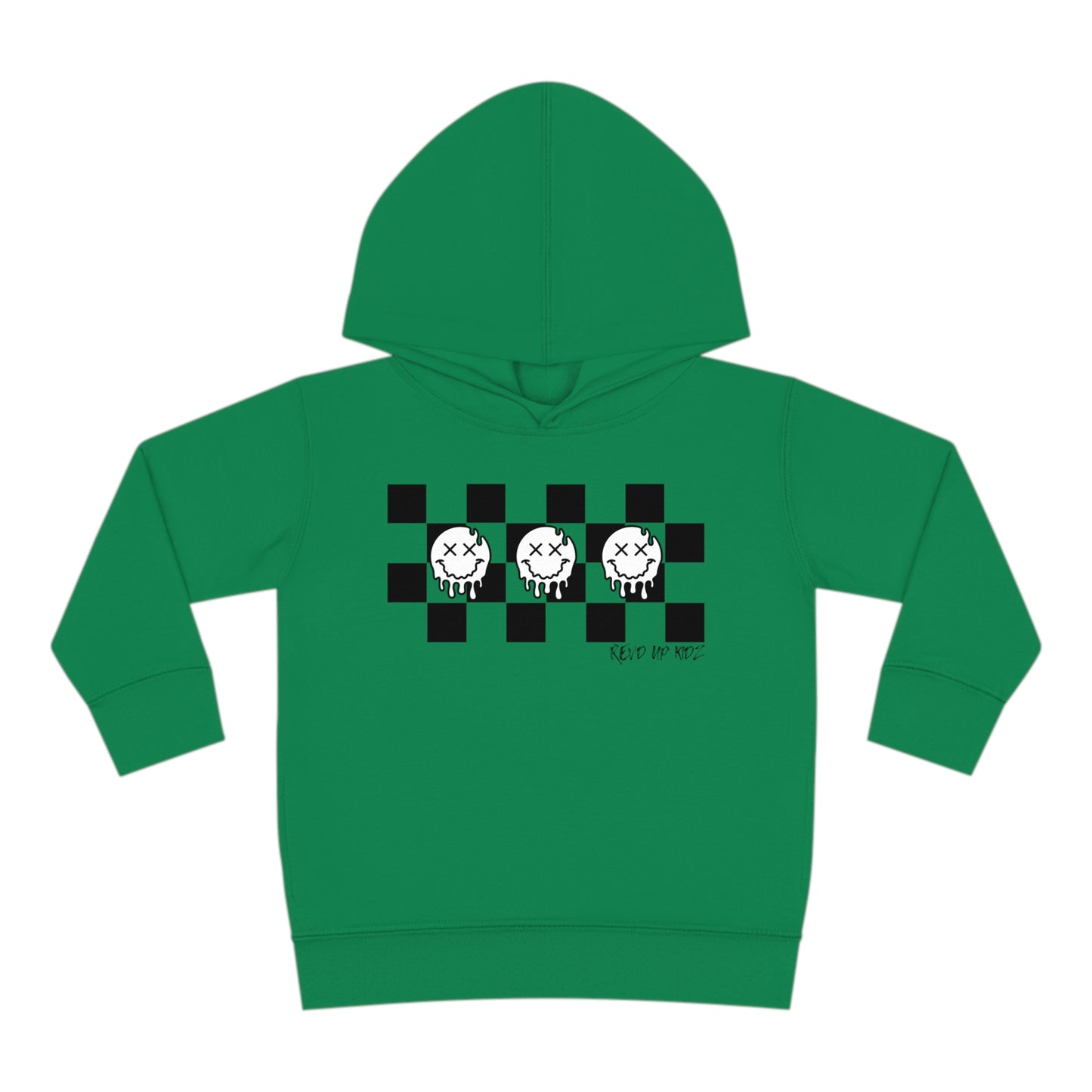 Checkered Smiley's- Toddler Hooded Sweatshirt