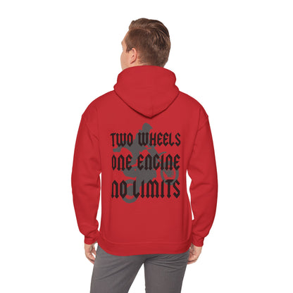 Two Wheels No Limits- Adult Hooded Sweatshirt