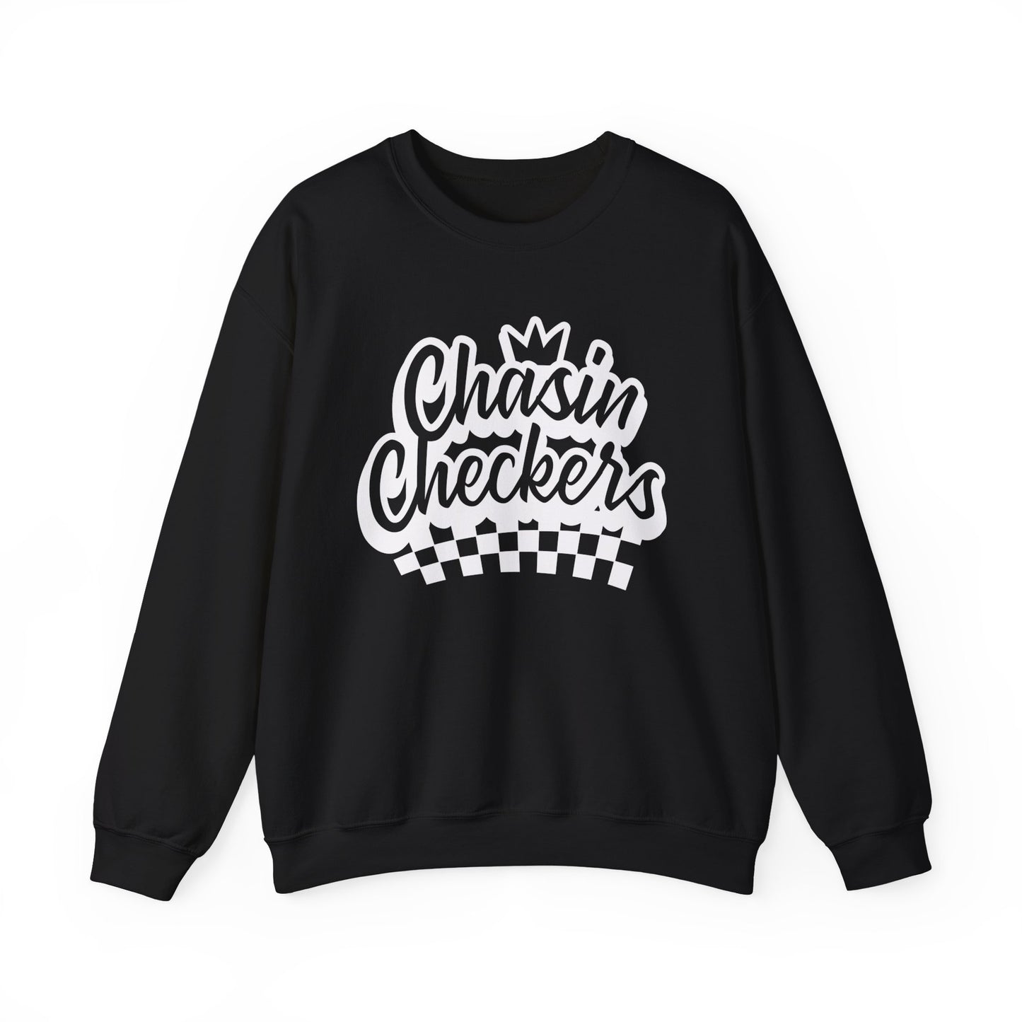 Chasin Checkers- Adult Crew Sweatshirt