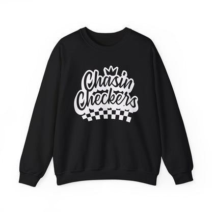 Chasin Checkers- Adult Crew Sweatshirt